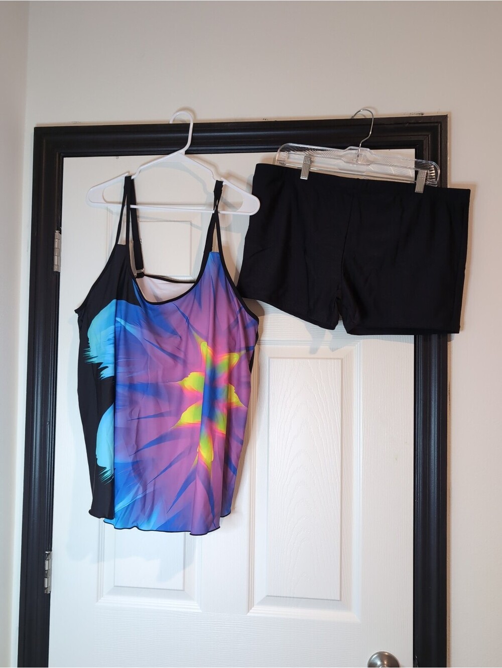 3X NWOT 2 piece colorful tankini shorts set